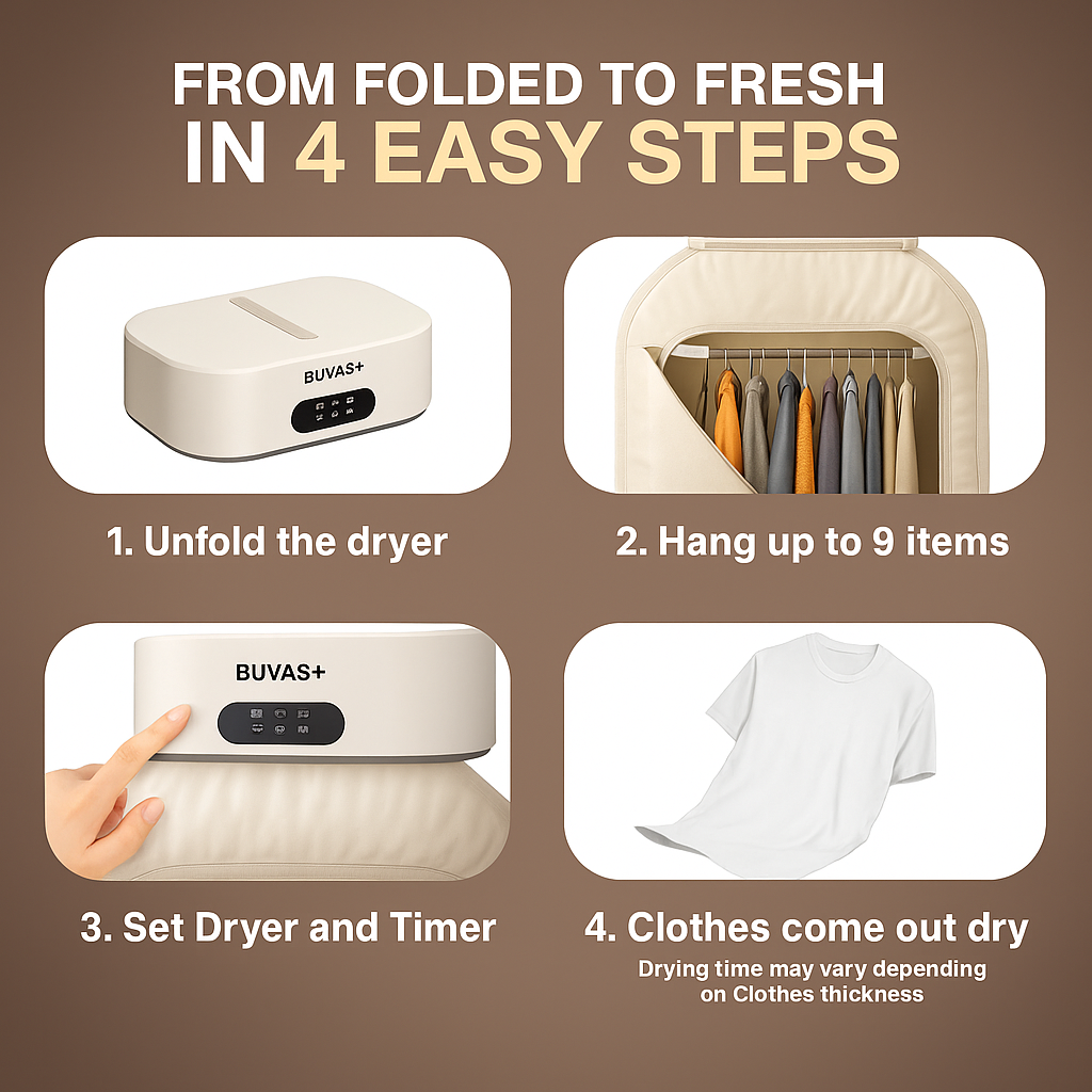 Buvas+ Portable Clothes Dryer